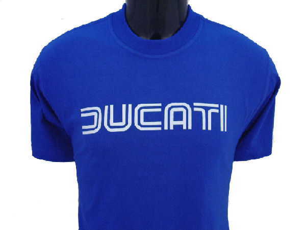 Ducati T-Shirt Mens Lg TwinLine T1 Blue