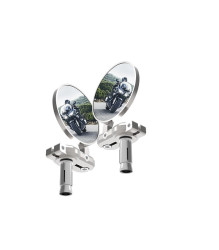 OXFORD Silver Round Mirrors (Pair) – OX578