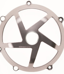 Clutch Cover 5 Spoke – Clear Anodized